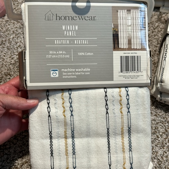 NWT Brayden Window panel (3)set, 50 by 84L by Homewear - Picture 6 of 6